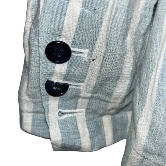FRAME summer weight chambray blue stripe blazer jacket S - Picture 5 of 5